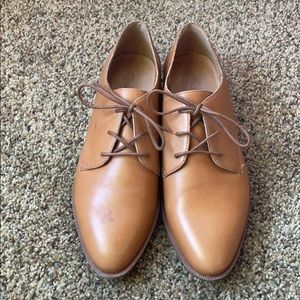 Madewell Cognac Brown Leather Oxfords Loafers